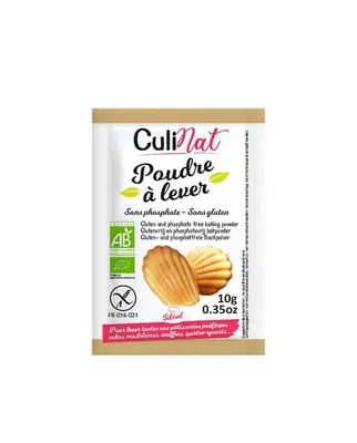 Culinat Poudre a Lever sans Gluten Pack de 8 Sachets 10 G