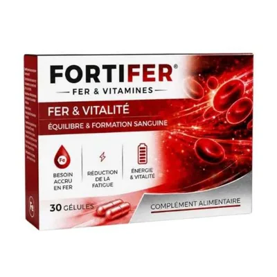 FORTIFER – Anti-Fatigue Riche en Fer – 30 Gelules